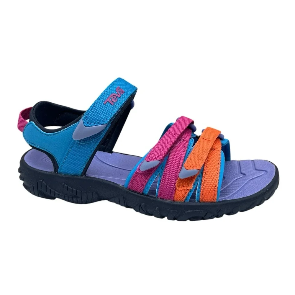 Teva Tirra Little Girls Sport Sandal Size 11 Blue Rose Multi Open Toe Adjustable